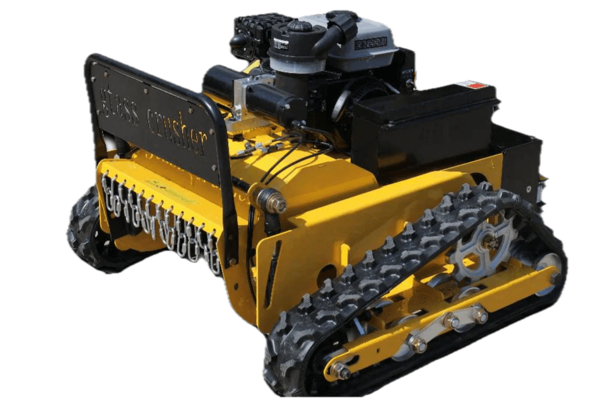 Yellow Remote 50 gasoline mower shown as an isolated product view